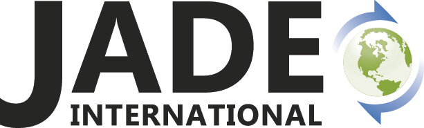 Jade International logo with earth icon