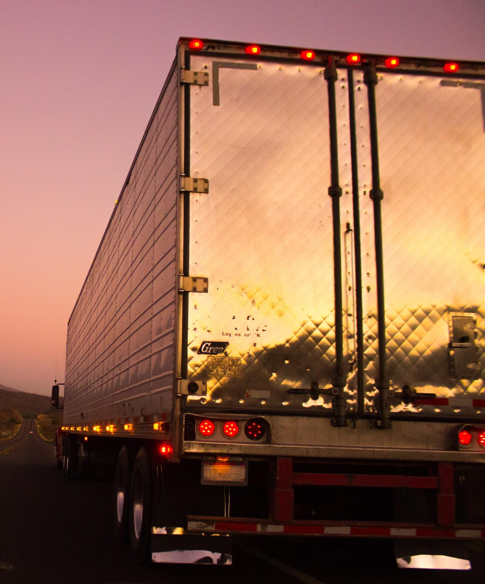 truck on road